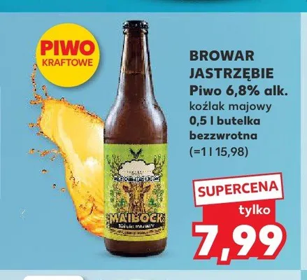 Piwo Browar Jastrzębie koźlak majowy 6,8% alk. 0,5l promocja w Kaufland