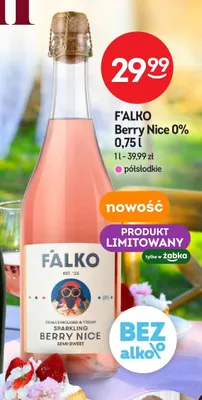 Wino bezalkoholowe F'ALKO Berry Nice 0% półsłodkie promocja w Żabka