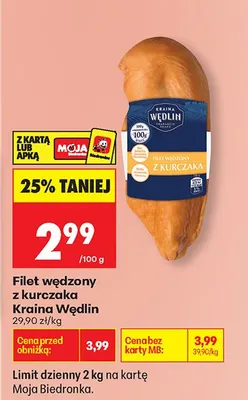Filet wędzony z kurczaka promocja w Biedronka