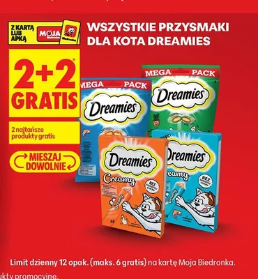 Przysmaki dla kota Dreamies promocja w Biedronka