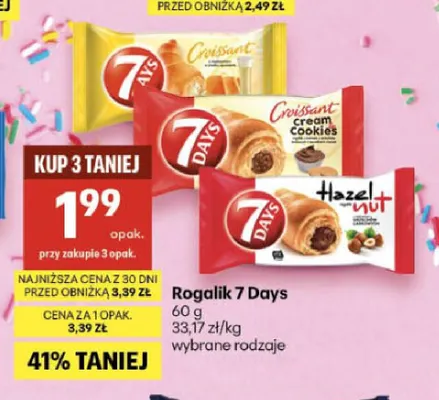 Rogalik 7 Days promocja w Delikatesy Centrum