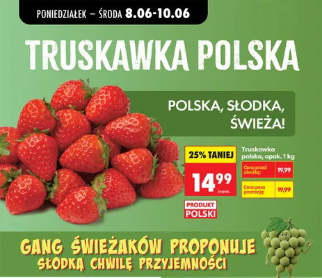Truskawka polska promocja w Biedronka