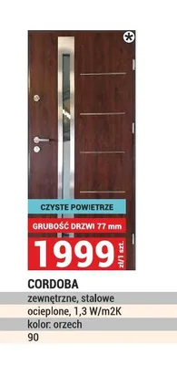 Drzwi zewnętrzne stalowe Cordoba promocja w Merkury Market