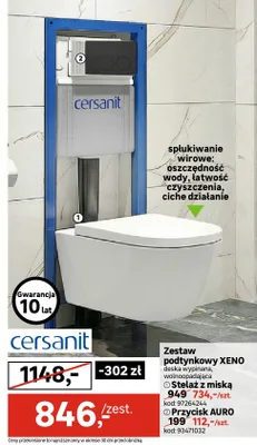 Stelaż z miską cersanit promocja w Leroy Merlin