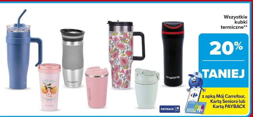 Wszystkie kubki termiczne promocja w Carrefour