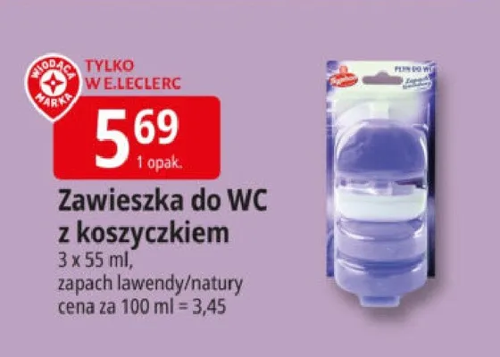 Zawieszka do WC z koszykiem promocja w Leclerc
