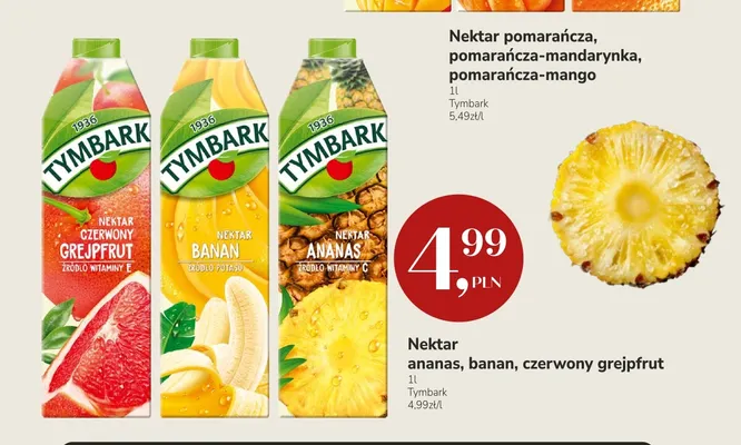 Nektar ananas Tymbark promocja w Market Point