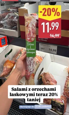 Salami z orzechami laskowymi Le Marsigny promocja w Aldi
