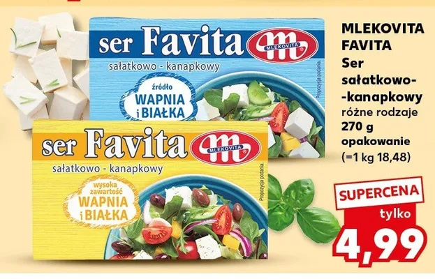 Ser Favita sałatkowo-kanapkowy różne rodzaje promocja w Kaufland