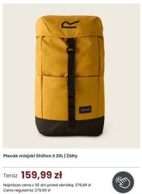 Plecak miejski Regatta Shilton II 20 l żółty promocja w Regatta