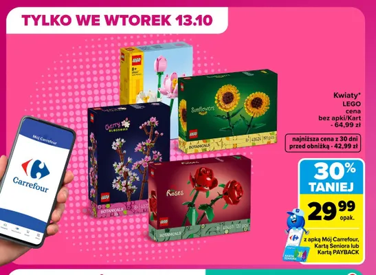 Klocki LEGO Kwiaty Cherry Blossoms 40725 promocja w Carrefour Market