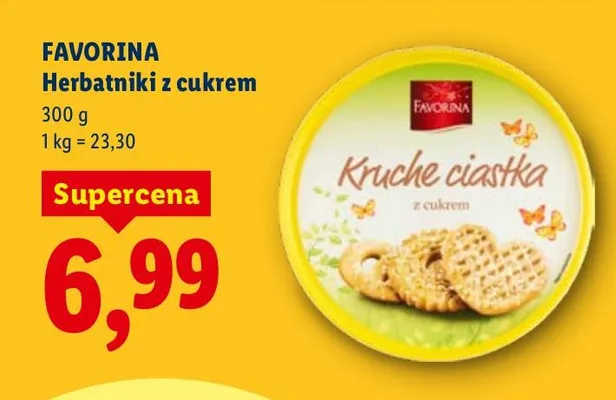 Herbatniki z cukrem promocja w Lidl