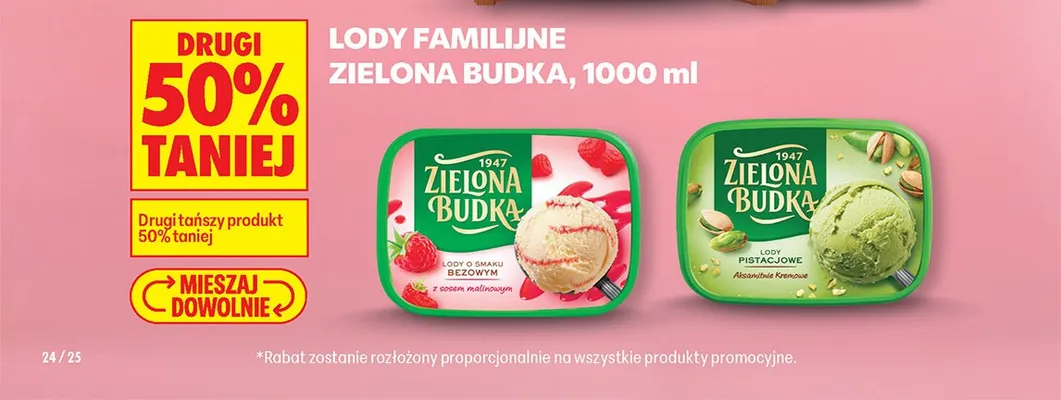 Lody familijne, 100 ml DRUGIE -50% promocja w Biedronka