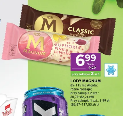 Lody Magnum Euphoria Pink Lemonade Algida promocja w Stokrotka