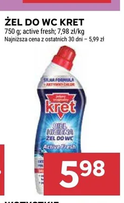 Żel do WC Kret Active Fresh promocja w Stokrotka