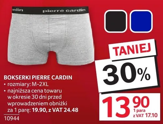 Bokserki Pierre Cardin rozmiary M-2XL promocja w Selgros