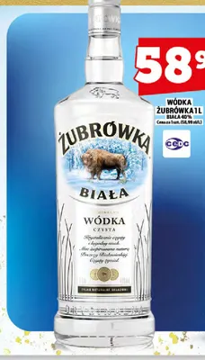 Wódka Żubrówka Biała 40% promocja w TOPAZ
