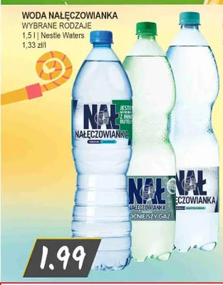 Woda Nałęczowianka niegazowana promocja w Słoneczko