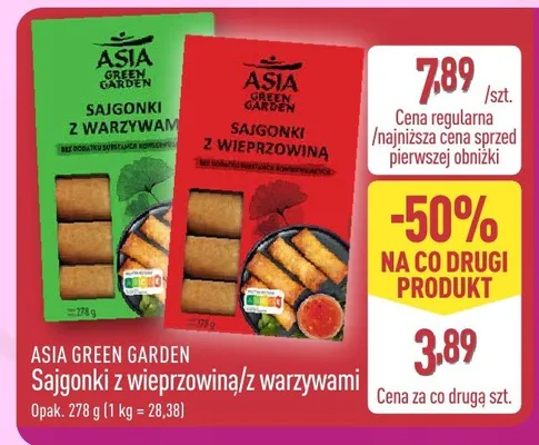Sajgonki z wieprzowiną/z warzywami promocja w Aldi
