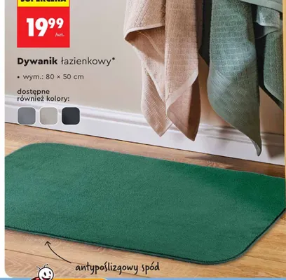 Dywanik łazienkowy 80x50 cm promocja w Biedronka