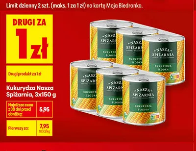 Kukurydza Nasza Spiżarnia 3-pak promocja w Biedronka
