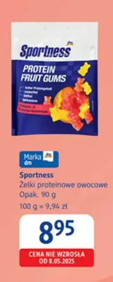 Żelki proteinowe owocowe Sportness promocja w Drogerie DM