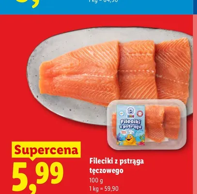 Fileciki z pstrąga tęczowego Targ Rybny Lidla promocja w Lidl