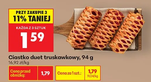 Ciastko duet truskawkowy promocja w Biedronka