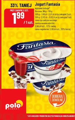 Jogurt Fantasia promocja w POLOmarket