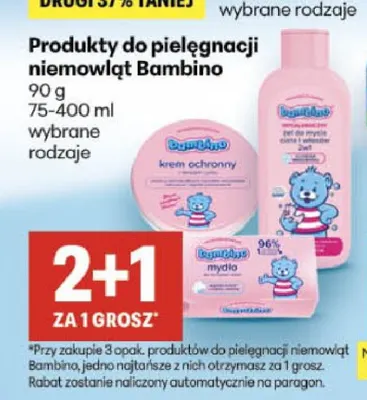 Produkty do pielęgnacji niemowląt Bambino promocja w Delikatesy Centrum