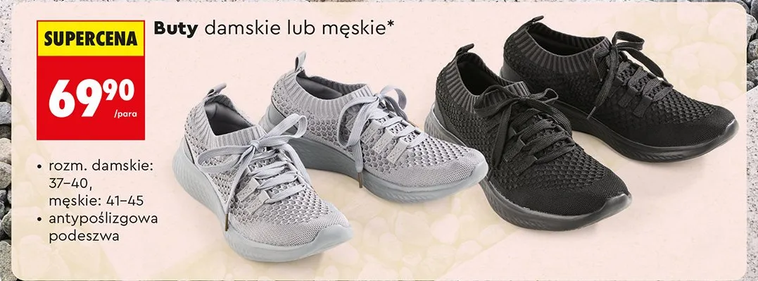 Buty męskie CLEVÉ z antypoślizgową podeszwą promocja w Biedronka