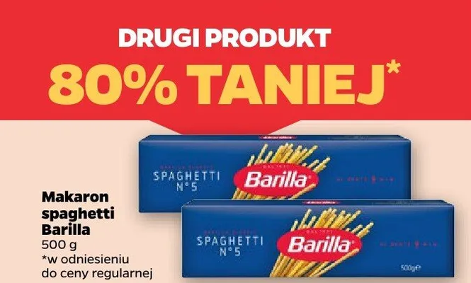 Makaron spaghetti Barilla promocja w Netto