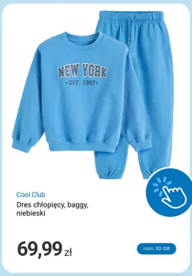 Dres chłopięcy baggy niebieski Cool Club promocja w Smyk