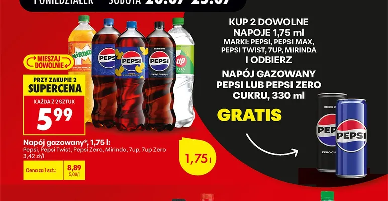 Napój gazowany 7Up Zero promocja w Biedronka