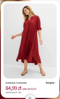 Sukienka tunikowa Bonprix promocja w bonprix