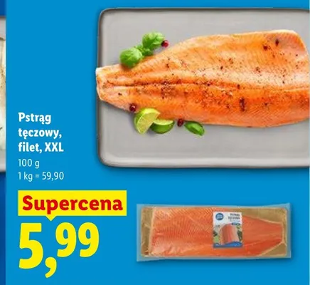 Pstrąg tęczowy filet XXL promocja w Lidl
