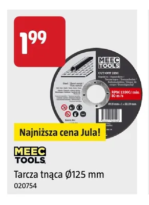 Tarcza tnąca Meec Tools Ø125 mm promocja w Jula