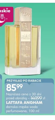 Woda perfumowana damsko-męska Lattafa Angham promocja w Super-Pharm