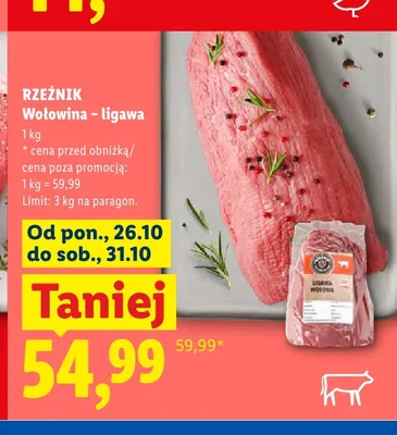 Wołowina ligawa Rzeźnik promocja w Lidl