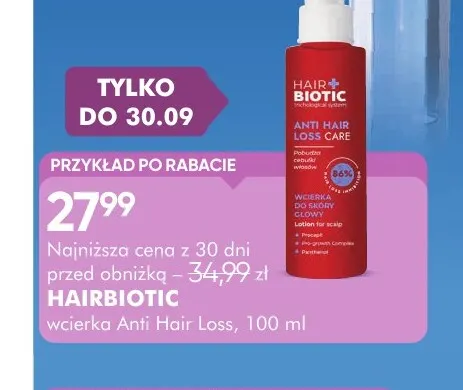 Wcierka Anti Hair Loss Hairbiotic promocja w Super-Pharm