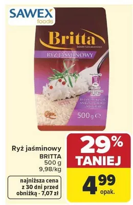 Ryż jaśminowy Britta promocja w Carrefour Market