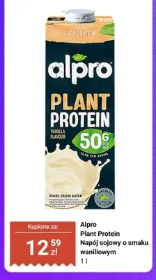 Napój sojowy o smaku waniliowym Alpro Plant Protein promocja w Biedronka