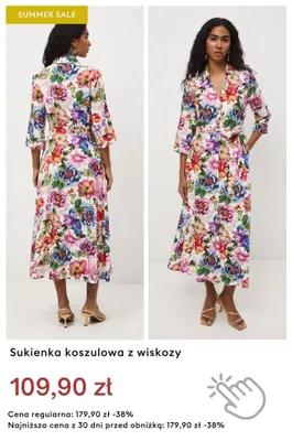 Sukienka koszulowa z wiskozy promocja w Medicine