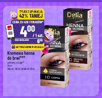 Kremowa henna do brwi Delia ciemny brąz promocja w POLOmarket