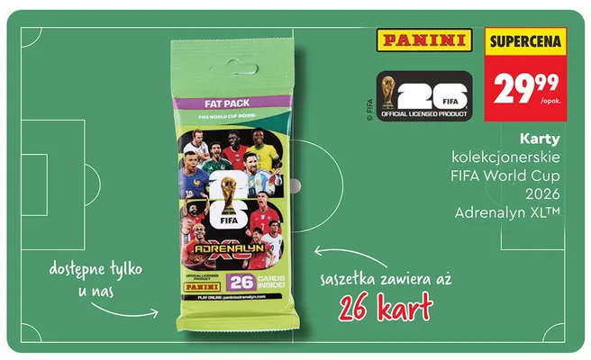 Karty kolekcjonerskie Panini FIFA World Cup 2026 Adrenalyn XL promocja w Biedronka