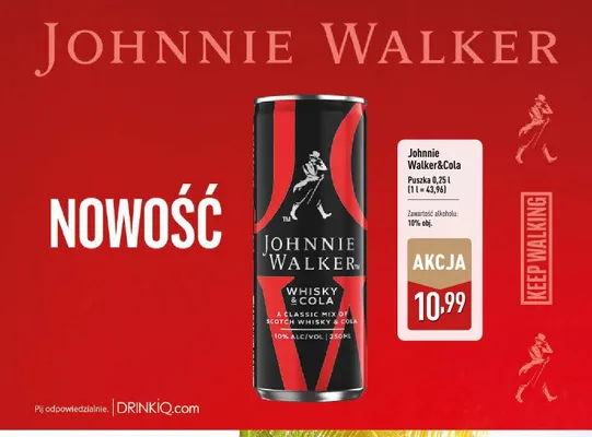 Drink Johnnie Walker & Cola promocja w Aldi