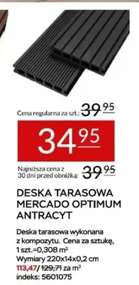 Deska tarasowa Mercado Optimum Antracyt promocja w Abra Meble
