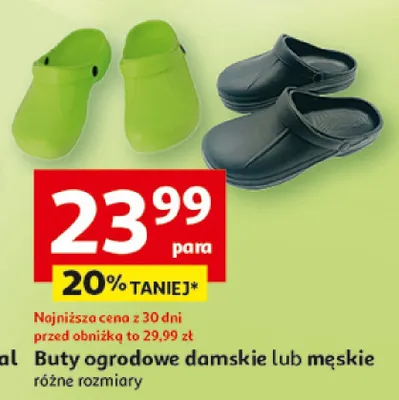 Buty ogrodowe damskie promocja w Auchan