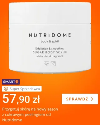 Peeling cukrowy Nutridome promocja w Allegro