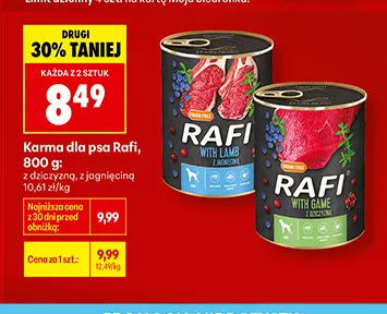 Karma dla psa Rafi z dziczyzną promocja w Biedronka